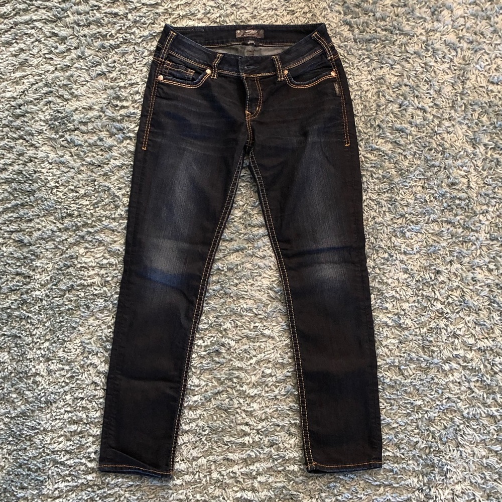 Sz 29/29 Silver Suki Skinny Jeans